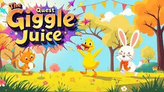 🦆🐱🐰 The Quest for Giggle Juice! A Fun & Magical English Story ✨📖