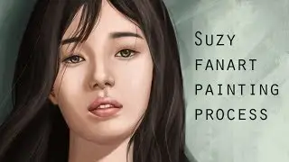 Suzy Fanart photoshop painting process