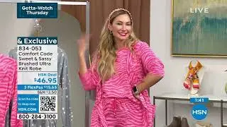 Comfort Code Sweet   Sassy Brushed Ultra Knit Robe