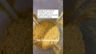 Dried Orange peel into powder for tea and cooking