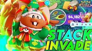 INVADE ENEMIES JUNGLE EASILY WITH THIS INSANE FLOAT TANK EMBLEM BUILD OF GREEDENT!🔥 | Pokemon Unite