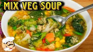 Vegetable Soup | Easy Vegetable Broccoli Soup || वेज सूप ।