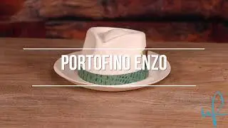 Ultrafino Portofino Enzo authentic  Premium Panama straw hat  with  turquoise headband.