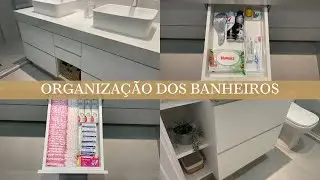 TOUR PELA ORGANIZAÇÃO DOS BANHEIROS | Organizando e Decorando os Banheiros do Apartamento Novo