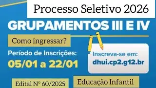 Como ingressar no colégio Pedro II | Educação Infantil | Edital n° 60/2025