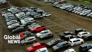 Inside a stolen vehicle examination centre