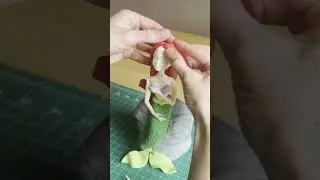 Ariel the Mermaid process #caketopper #tutorial