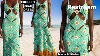 Crochet Maxi Granny Square Dress