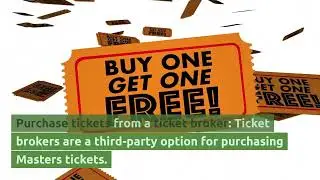 How to get Masters Golf Tickets