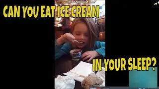 Too Cute Not to Share - Much Younger Addi May Attempting to Eat Ice Cream After All Night Trainride