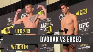 UFC weigh in | David Dvorak vs Stephen Erceg