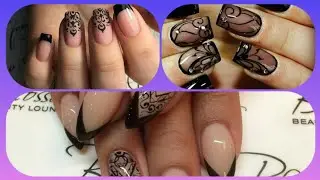 Black Lace Nail Art Designs 2023