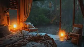 Soothing Piano and Rain Sounds &ndash; Bedroom Sleep Ambience for Thunder Night Calm and Serenity