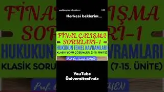 #hukukuntemelkavramları Final &Ccedil;alışma Soruları #hukukfak&uuml;ltesi #sbf #iibf #sbky