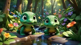 Three Baby Turtles Learn to Read | Reading Song for Kids | Nursery Rhymes and Educational Fun