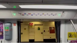 NEL Alstom Metropolis C851E 7089/7090: Outram Park to Clarke Quay.