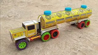 How To Make Matchbox Tank Trailer Truck At Home - Mack Super-Liner Fuel Truck from DC Motor