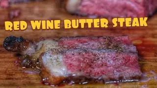 Rückwärts gegrilltes PORTERHOUSE-STEAK mit Rotweinbutter - deutsches BBQ-Video - 0815BBQ