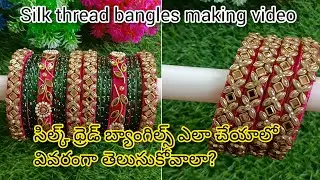 Silk thread bangles making#viralvideos#bangles #handmadejewellery#craft#vlkjewellery 