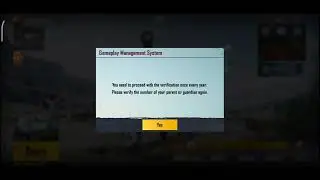 BGMI VERIFY ERROR | PUBG & BGMI ERROR Please Verify the Number of your parent and guardian again