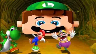 Mario Party 6 - 1 vs 3 Minigames - Luigi vs Wario - Mario and Yoshi