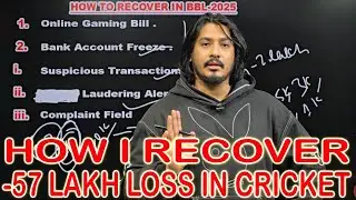How I Recovered -57 Lakh In Cricket Satta,TIP'S For All The PUNTER Who Has Suffered Loss in Cricket 