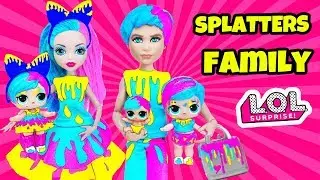 Splatters LOL Family Surprise Custom Craft With Monster High dolls for kids DIY