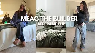 Bed Frame Flip - Learning How To Upholster | MEAG THE BUILDER EP. 1