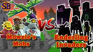 Can Mowzie's Mobs Defend the castle from The Enderling Invaders | Minecraft Mob Battle