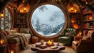 Salinan dari Snowy Winter Fireplace Jazz ❄️ Cozy Reading Room Ambience with Smooth Jazz Music