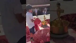 Bathing lord Buddha
