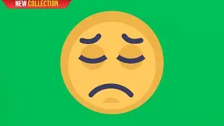 Green Screen SAD Animated Emoji | 4K | Global Kreators