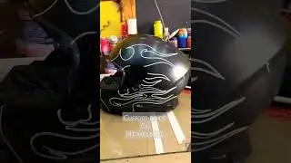 🔥 🔥  Fire flame on Helmet #shorts #viralvideo #artwork #trending