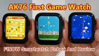 FINOW AK76 Smartwatch Unbox And Review : First Game Watch/Custom Watch Face / Watch 6/ Full Function