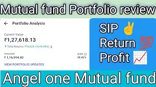 Mutual fund portfolio review । Angel one SIP Mutual fund 📈 #investment #growth #mutualfunds 🤑💯