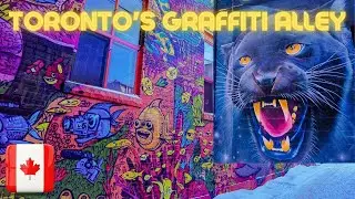 [4K] 🇨🇦 Toronto walk: Graffiti Alley art tour, near Queen & Spadina, Canada - Feb 2022