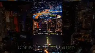 Mumbai 🇮🇳 vs New York 🇺🇸 vs Dubai 🇦🇪 GDP Per Capita Comparison #economicactivity #economygrowth #gdp