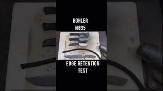 Knife steel razor edge retention test #shorts #edgeretention #knife #steel
