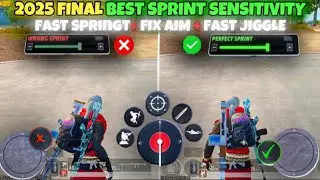 PUBG MOBILE PERFECT SPRINT SENSITIVITY 💯 | Joystick Ultra Fast Speed - Fix Joystick Glitch 🔥