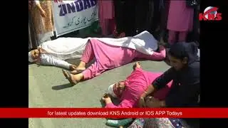 Video: Anganwadi workers, helpers protest