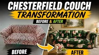 Chesterfield Couch Upholstery Makeover : Before & After #diy #interiordesign #upholstery #sofaclub 