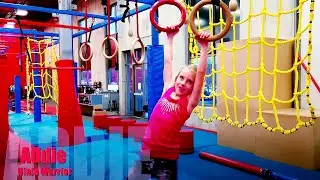 NINJA WARRIOR KIDS OBSTACLE COURSE || Can Addie Make It Up The Warped Wall?