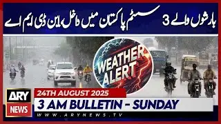 3 systems bringing rains enter Pakistan, NDMA | ARY News 3 AM Bulletin | 24th Aug  2025