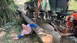 Logging and transporting timber by agricultural vehicles