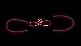 heart infinite love symbol neon drawing animation smoke effect || m3_sujata