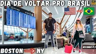 DIA DE VOLTAR PARA O BRASIL 🇺🇲 TOUR PELO AEROPORTO DE BOSTON 🇺🇲