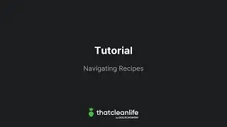 How to Navigate Recipes