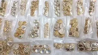 Kundan Raw Material haul Part-3 🥳 | Jewellery raw material | Meenakari Kundan pearl beads