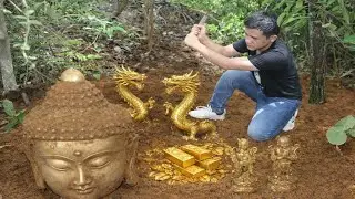 The boy's jungle treasure hunt yielded an amazing discovery ❌ A giant gold nugget?! 【Treasure Hunt】