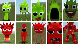 I DISCOVERED NEW EVOLUTIONARY FORMS OF THE KING SPRANKY LIME VS SPRUNKI RADDY FAMILY IN GARRY'S MOD!